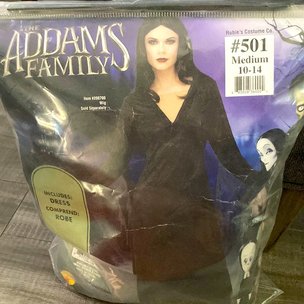 Addams Family, Morticia Addams Costume. Will include wig
